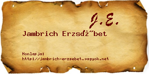 Jambrich Erzsébet névjegykártya